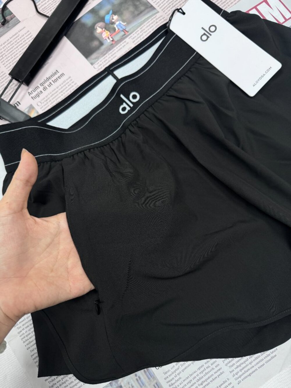 NWT ALO Yoga Match Point Short Black 💥 Lightweight Tennis Shorts - Picture 6 of 8